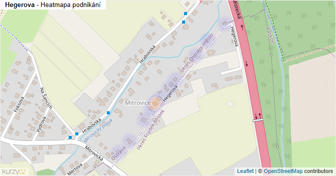 Hegerova - mapa podnikání