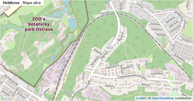 Helákova - mapa ulice