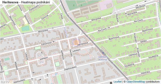 Heritesova - mapa podnikání