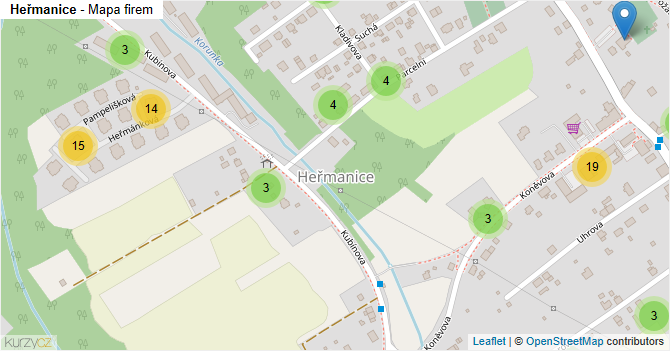 Heřmanice - mapa firem