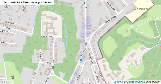 Heřmanická - mapa podnikání