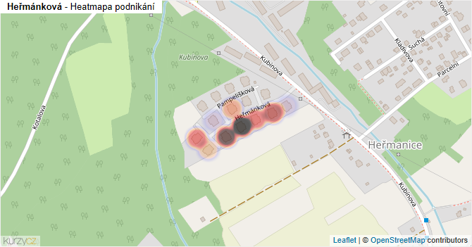 Heřmánková - mapa podnikání