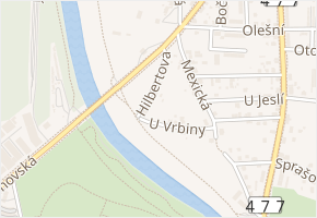 Hilbertova v obci Ostrava - mapa ulice