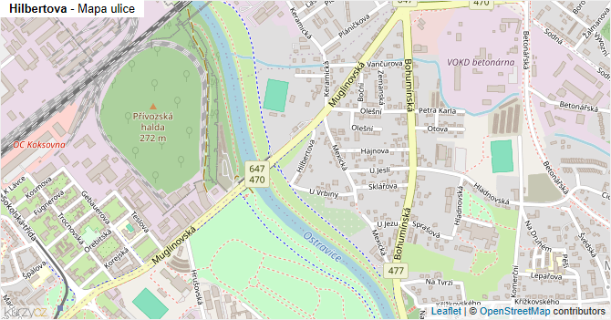 Hilbertova - mapa ulice