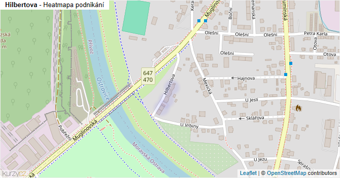 Hilbertova - mapa podnikání