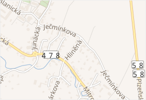 Hliněná v obci Ostrava - mapa ulice