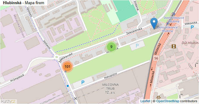 Hlubinská - mapa firem