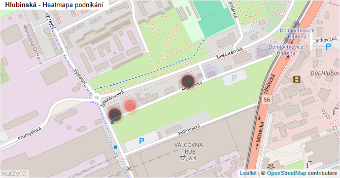 Hlubinská - mapa podnikání