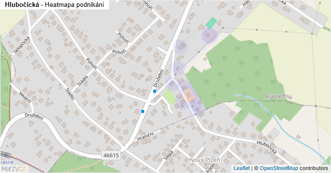 Hlubočická - mapa podnikání
