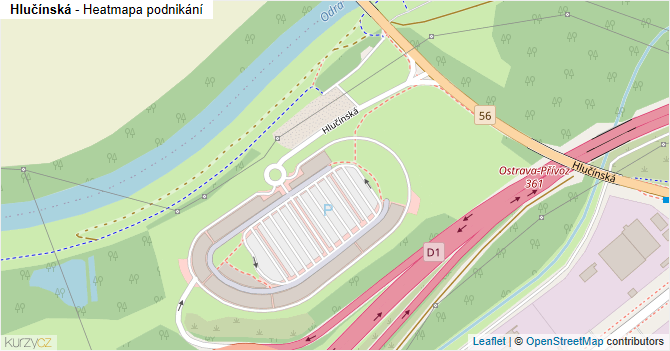 Hlučínská - mapa podnikání
