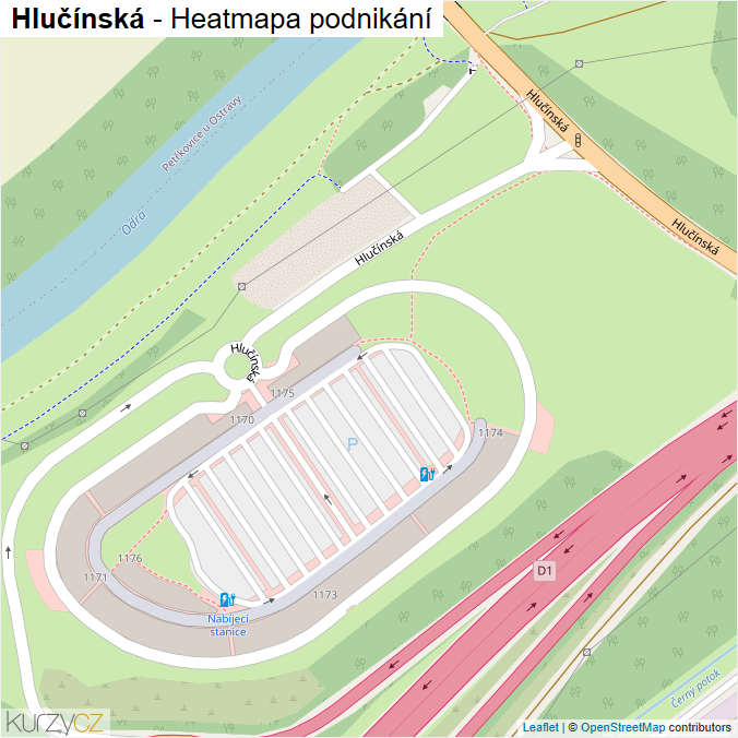 Mapa Hlučínská - Firmy v ulici.