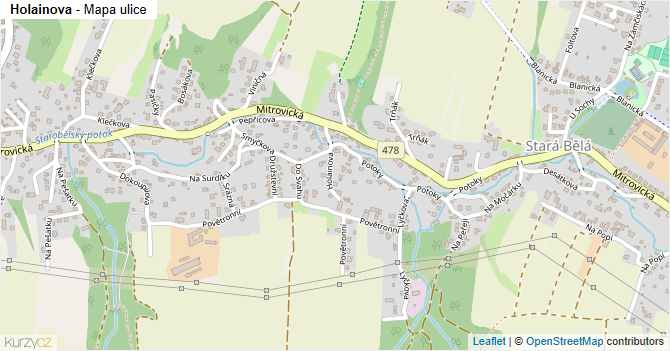 Holainova - mapa ulice