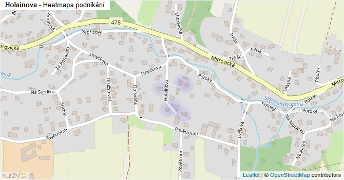 Holainova - mapa podnikání