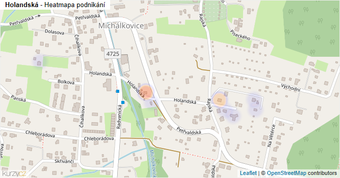 Holandská - mapa podnikání