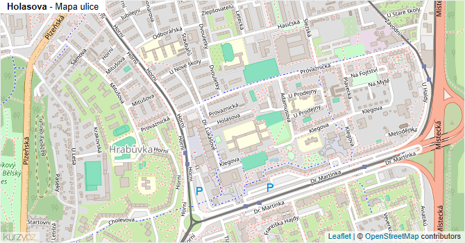 Holasova - mapa ulice