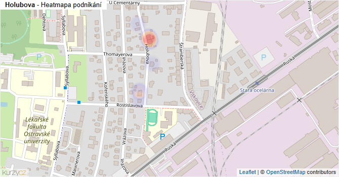 Holubova - mapa podnikání