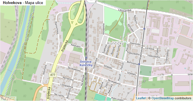 Holvekova - mapa ulice