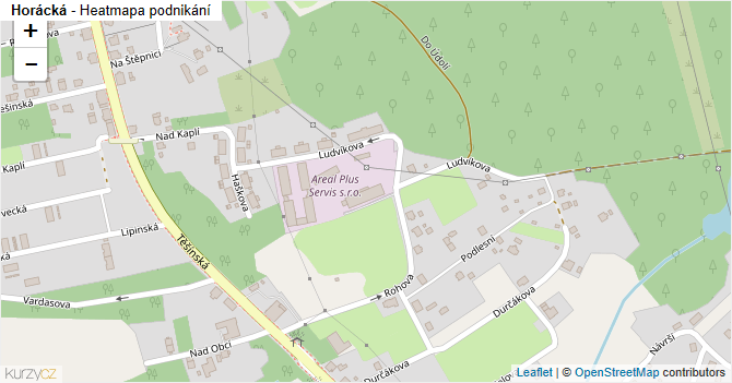 Horácká - mapa podnikání