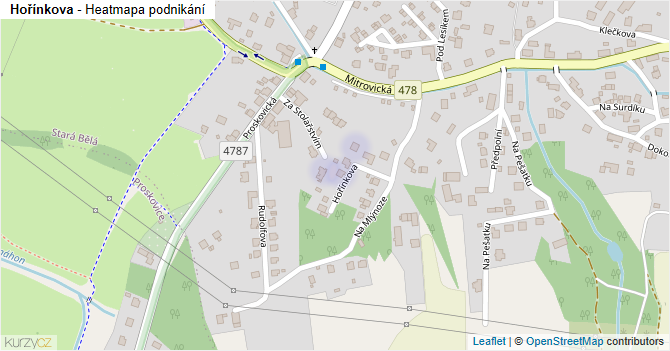 Hořínkova - mapa podnikání