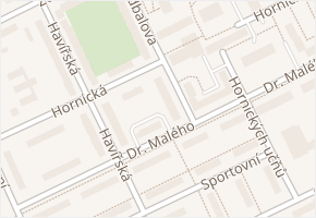 Hornická v obci Ostrava - mapa ulice