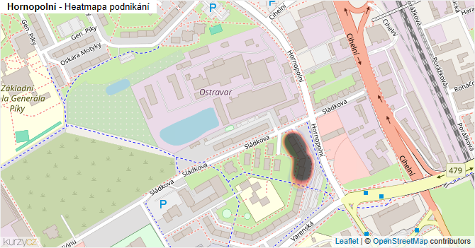 Hornopolní - mapa podnikání