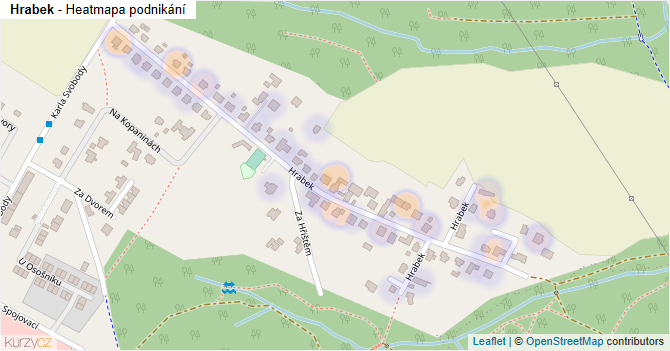 Hrabek - mapa podnikání