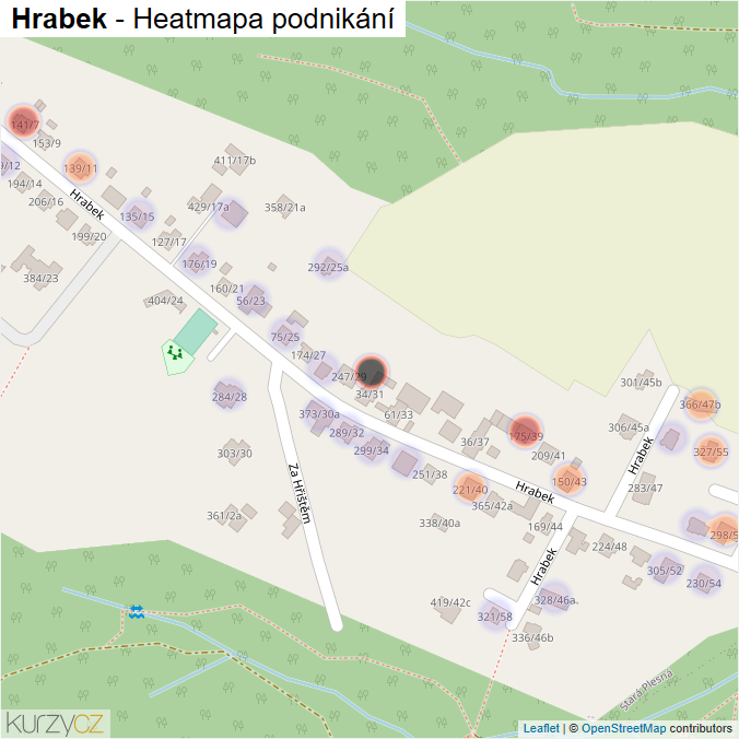 Mapa Hrabek - Firmy v ulici.