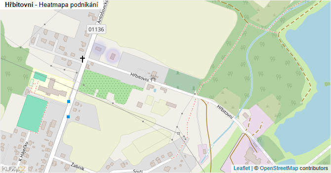 Hřbitovní - mapa podnikání