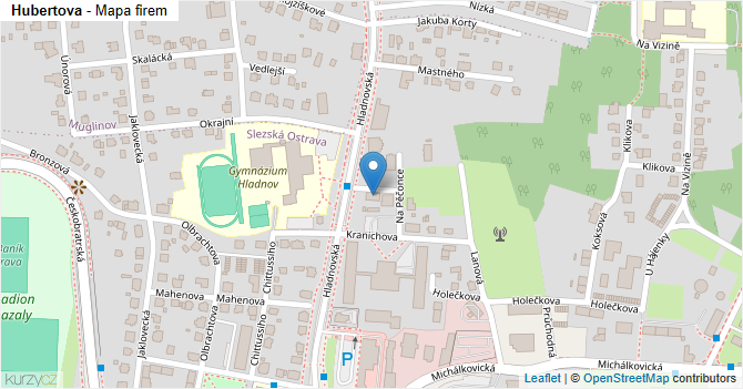 Hubertova - mapa firem