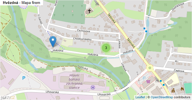 Hvězdná - mapa firem