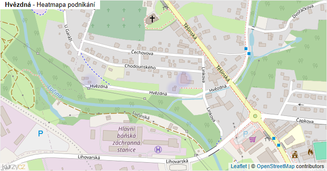 Hvězdná - mapa podnikání