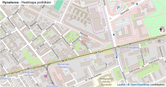 Hynaisova - mapa podnikání