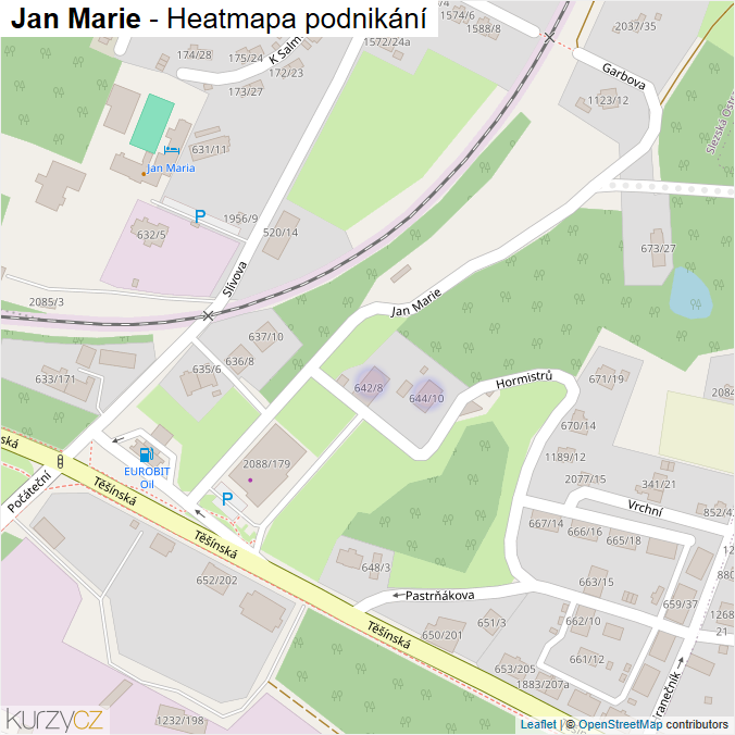Mapa Jan Marie - Firmy v ulici.