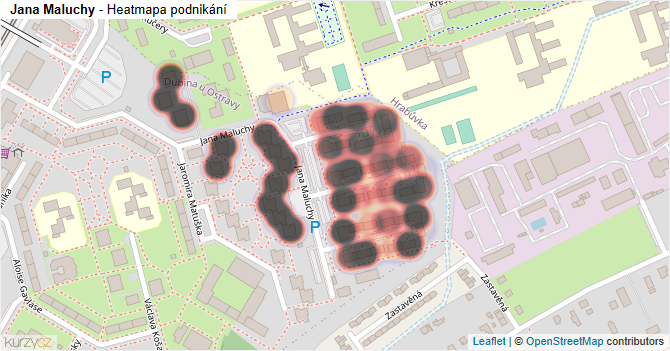 Jana Maluchy - mapa podnikání