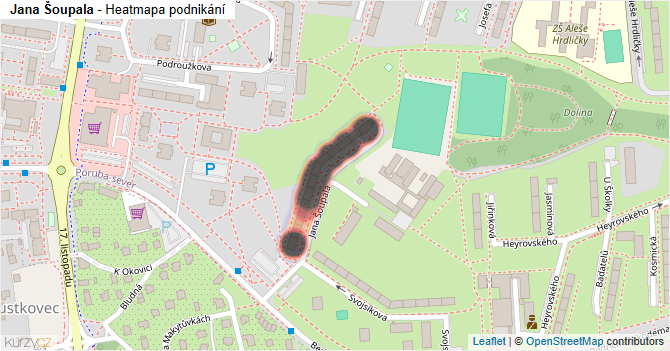 Jana Šoupala - mapa podnikání