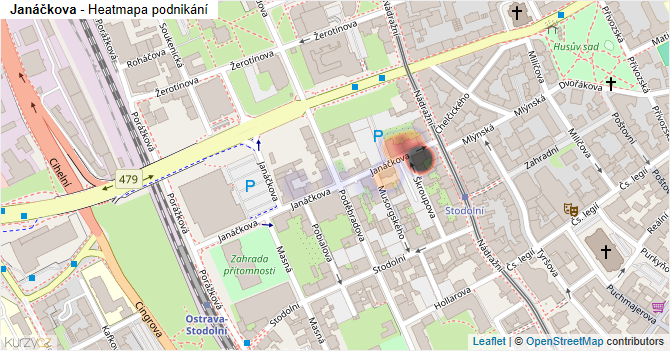 Janáčkova - mapa podnikání