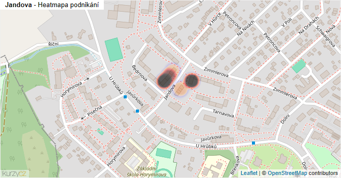 Jandova - mapa podnikání