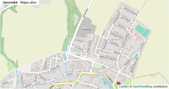 Janovská - mapa ulice