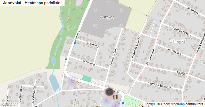 Janovská - mapa podnikání