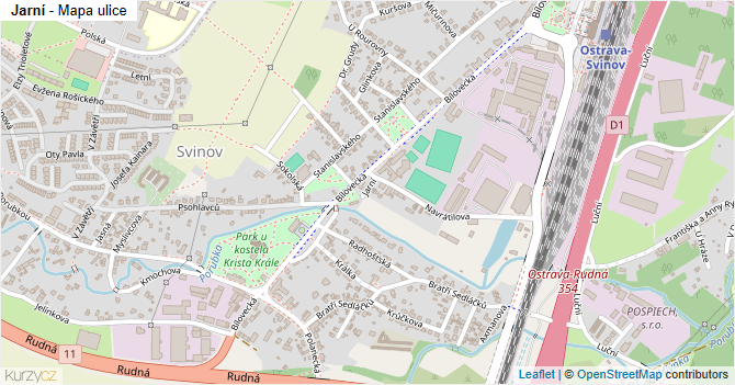 Jarní - mapa ulice