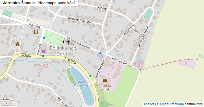 Jaromíra Šamala - mapa podnikání