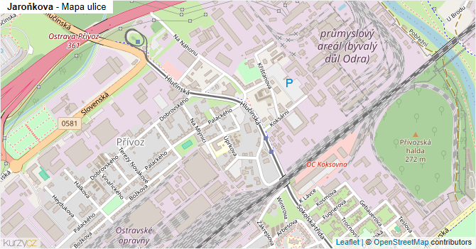 Jaroňkova - mapa ulice