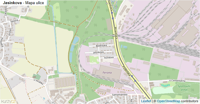 Jasinkova - mapa ulice