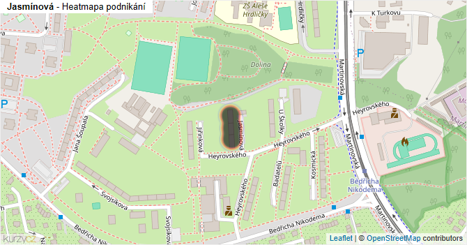 Jasmínová - mapa podnikání
