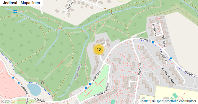 Jedlová - mapa firem