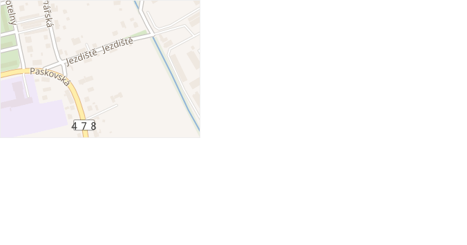 Jezdiště v obci Ostrava - mapa ulice