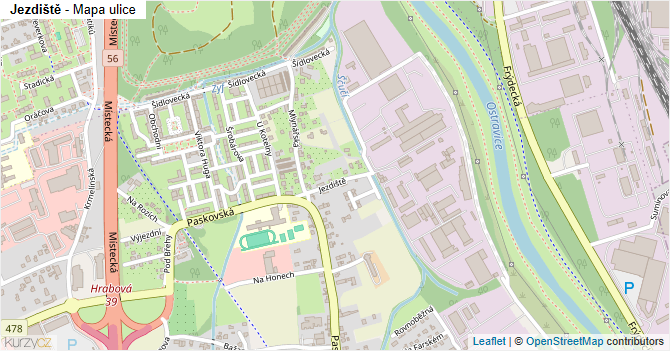 Jezdiště - mapa ulice
