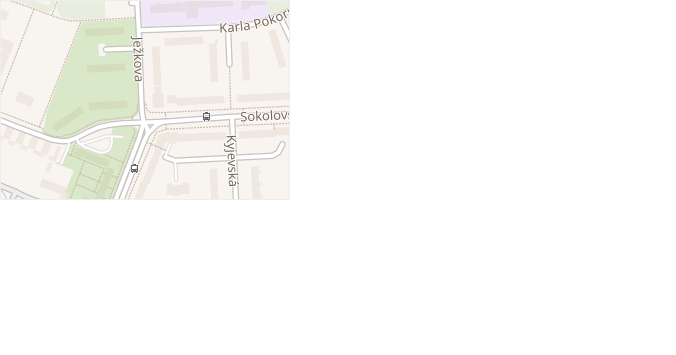 Ježkova v obci Ostrava - mapa ulice