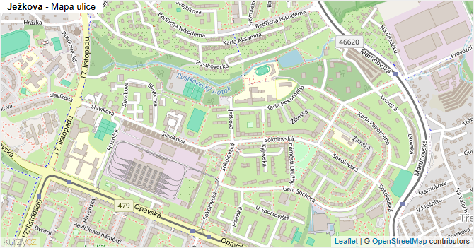 Ježkova - mapa ulice