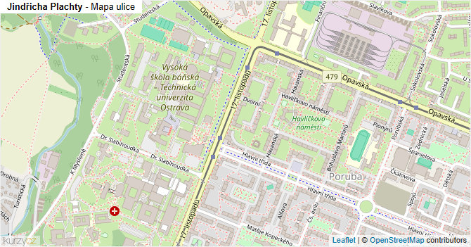 Jindřicha Plachty - mapa ulice
